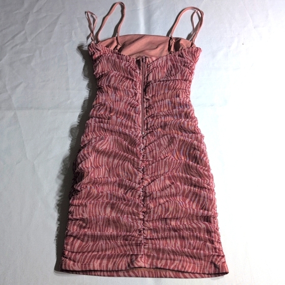 Shein Elegant Pink Zebra Print Dress Size Small - Picture 3 of 10